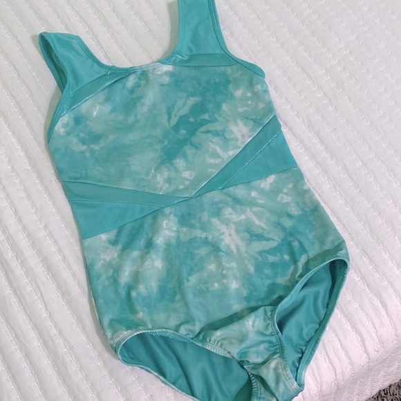 Teal Cat & Jack Crossback Leotard Size L10/12 - Picture 1 of 3